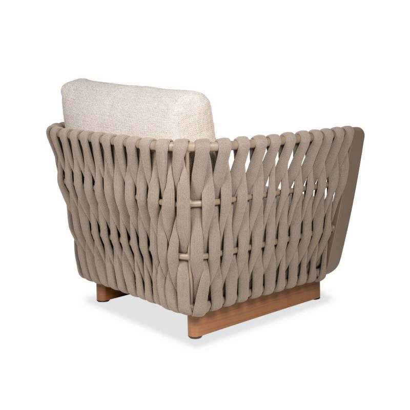 Sillón marrakech de exterior de aluminio taupe 92x93x80 cm