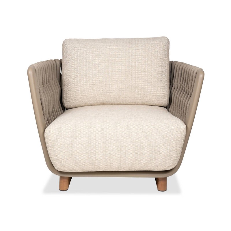 Sillón marrakech de exterior de aluminio taupe 92x93x80 cm