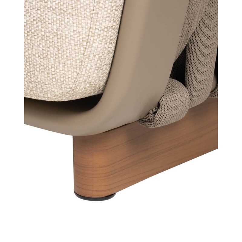 Sillón marrakech de exterior de aluminio taupe 92x93x80 cm