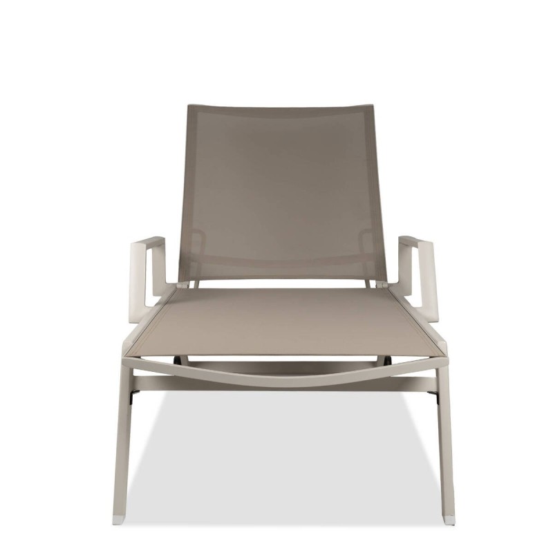 TUMBONA DE EXTERIOR LANKA CON ESTRUCTURA DE ALUMINIO MOKA Y TEXTILENE KAKHI