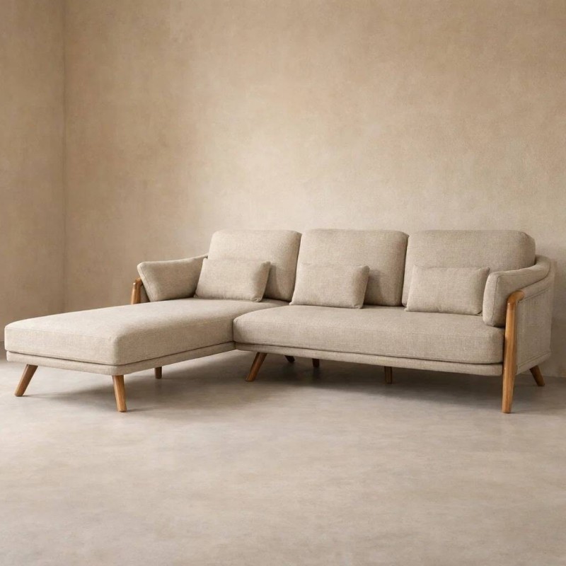 SOFÁ HAVEN DE EXTERIOR CON CHAISELOUNGUE IZQUIERDO Y CUERDA ARENA 259x97x87cm