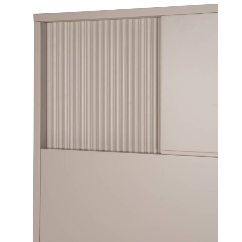 Cabecero oslo lacado gris mate con luces led 195x11x130cm