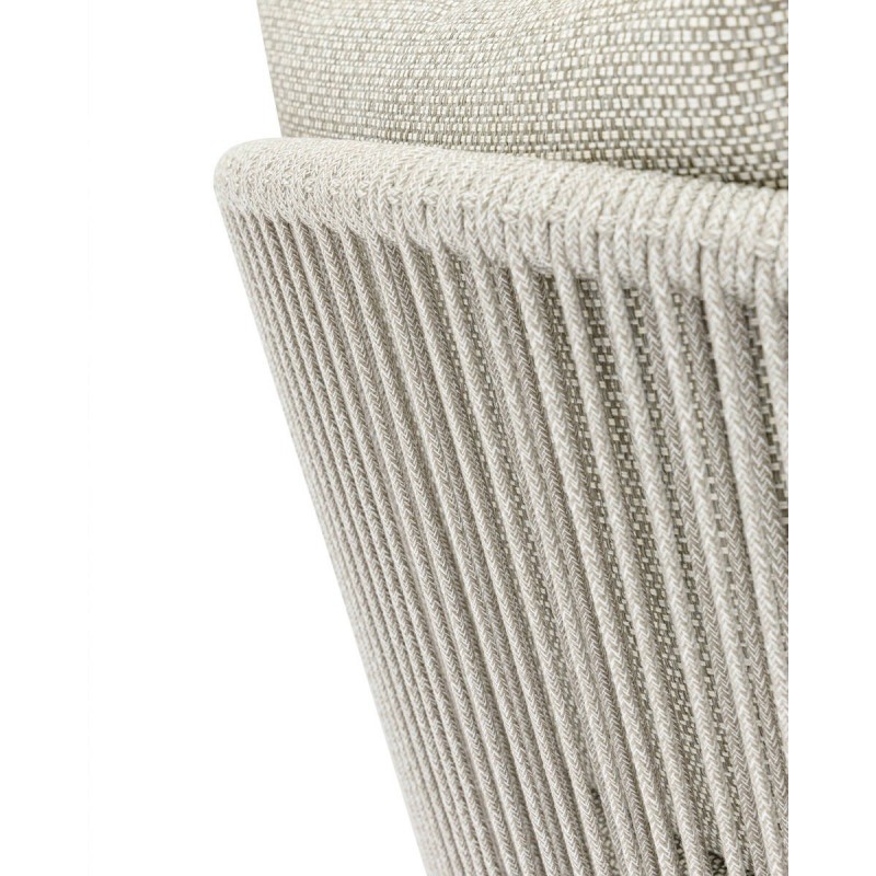 SILLA DE EXTERIOR HAVEN DE TECA Y CUERDA ARENA 58x66x85cm