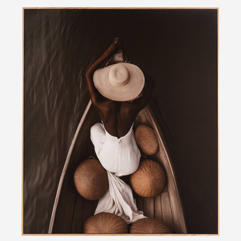 Lienzo Étnico 120x140 cm con Marco Roble