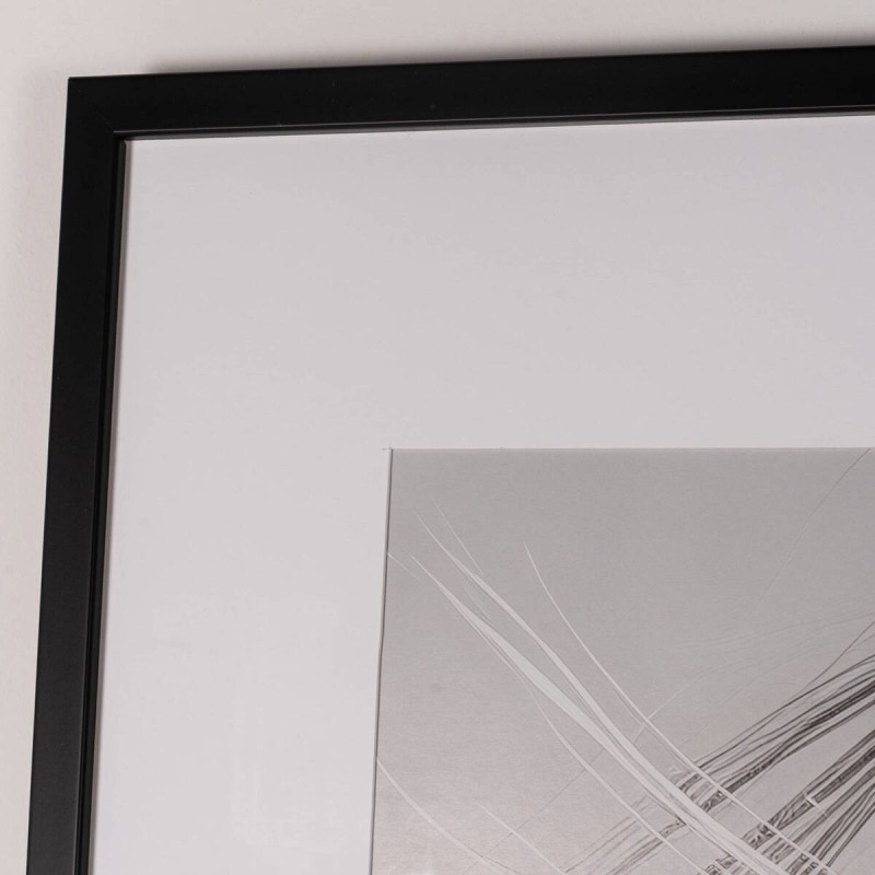 Cuadro Fotográfico Blanco y Negro 100x150 cm con Marco Interior Blanco y Cristal