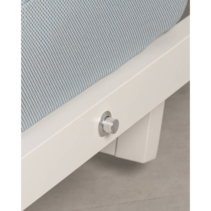 Sofá Blue de 3 plazas respaldo alto de aluminio con cojines 226x95x92,5 cm