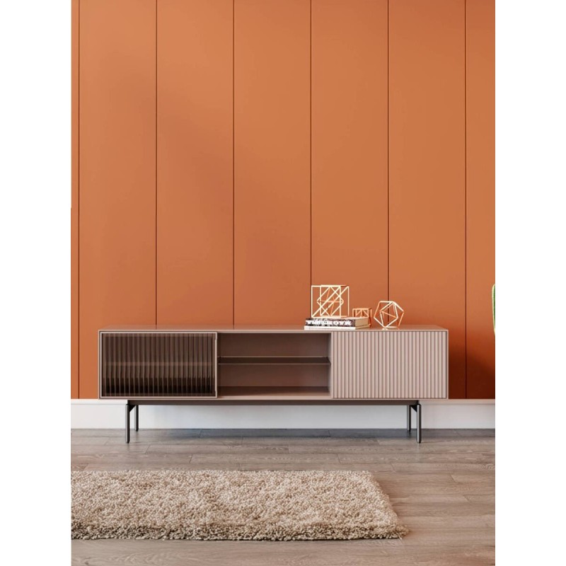 Mesa de tv piedra acabado mate 150x40x50cm