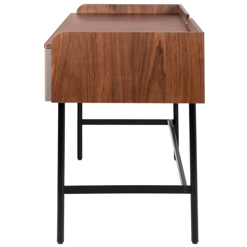 ESCRITORIO DE CHAPA DE NOGAL Y LACADO PIEDRA 120x55x81cm