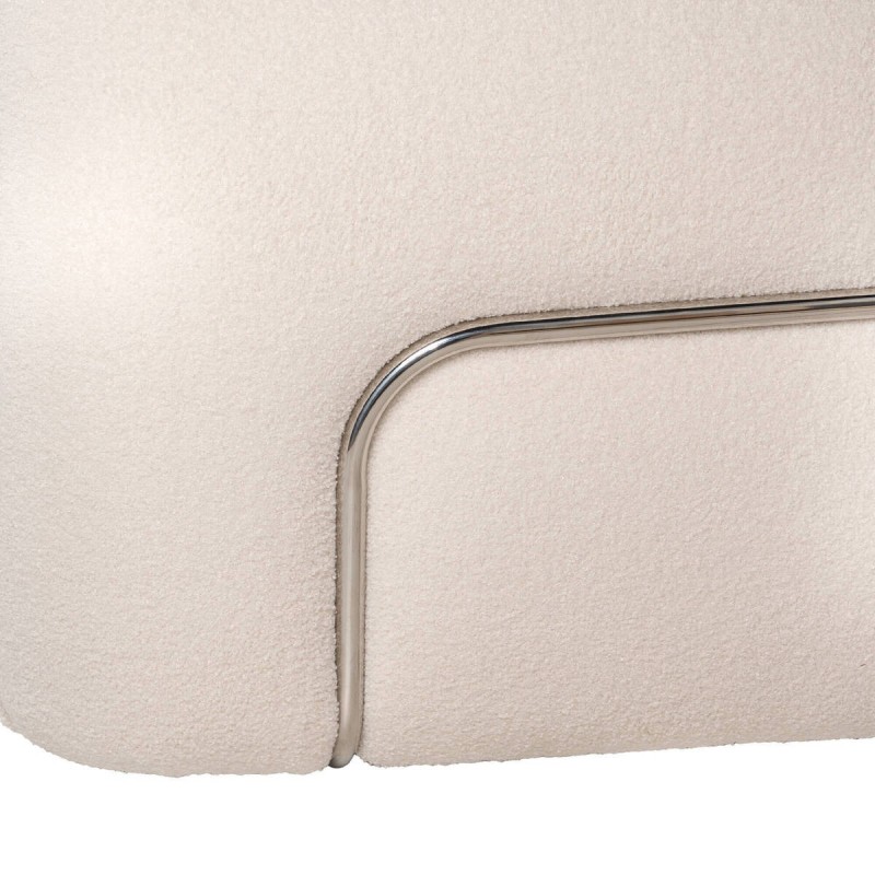 Sofá velo de borreguillo crudo 226x94x70cm