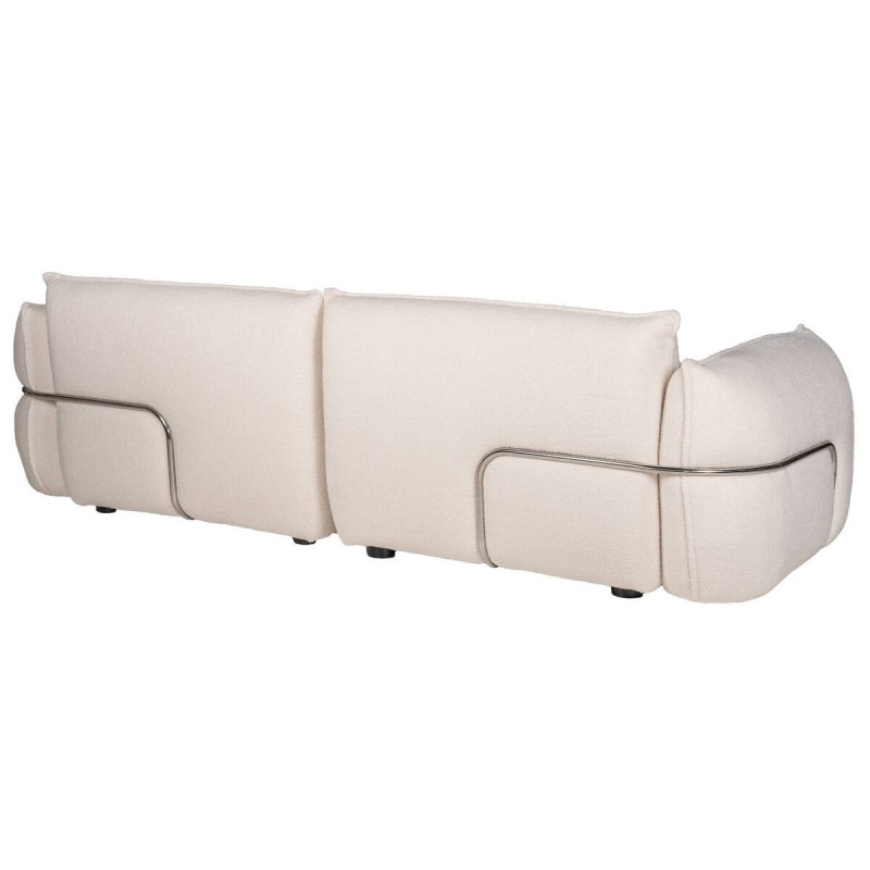 Sofá velo de borreguillo crudo 226x94x70cm