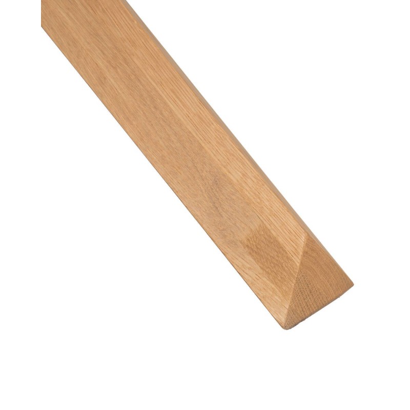 MESA CENDRA DE COMEDOR REDONDA DE TAPA DE CRISTAL Y PATAS CRUZADAS DE ROBLE 120x75cm