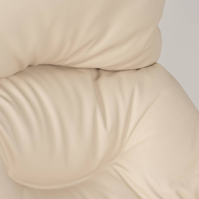 Sillón relax motorizado Alba en piel beige