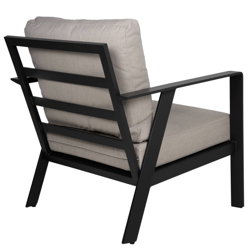 Sillón samos de aluminio gris antracita 71x83x85cm