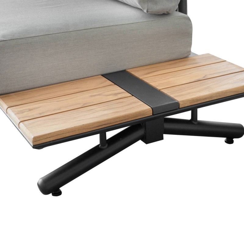 RINCONERA PICOS DE ALUMINIO Y MADERA DE TECA 320x247x80cm