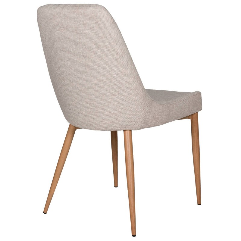 Silla evora beige con patas de hierro roble 49x58x87cm