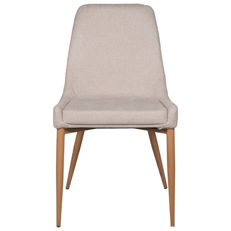 Silla evora beige con patas de hierro roble 49x58x87cm