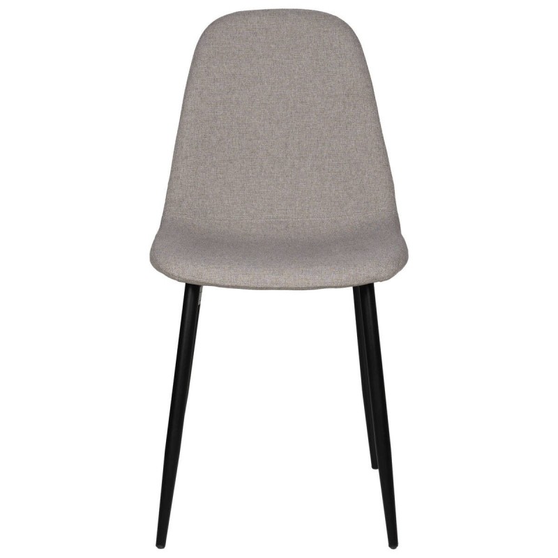 SILLA NIVARA CURVILÍNEA GRIS CON PATAS DE HIERRO 45x55x86cm