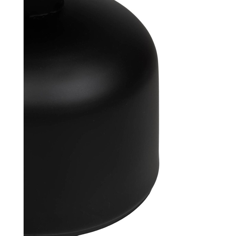 Mesa auxiliar aurona con tapa de madera reciclada y base negra 49x45cm