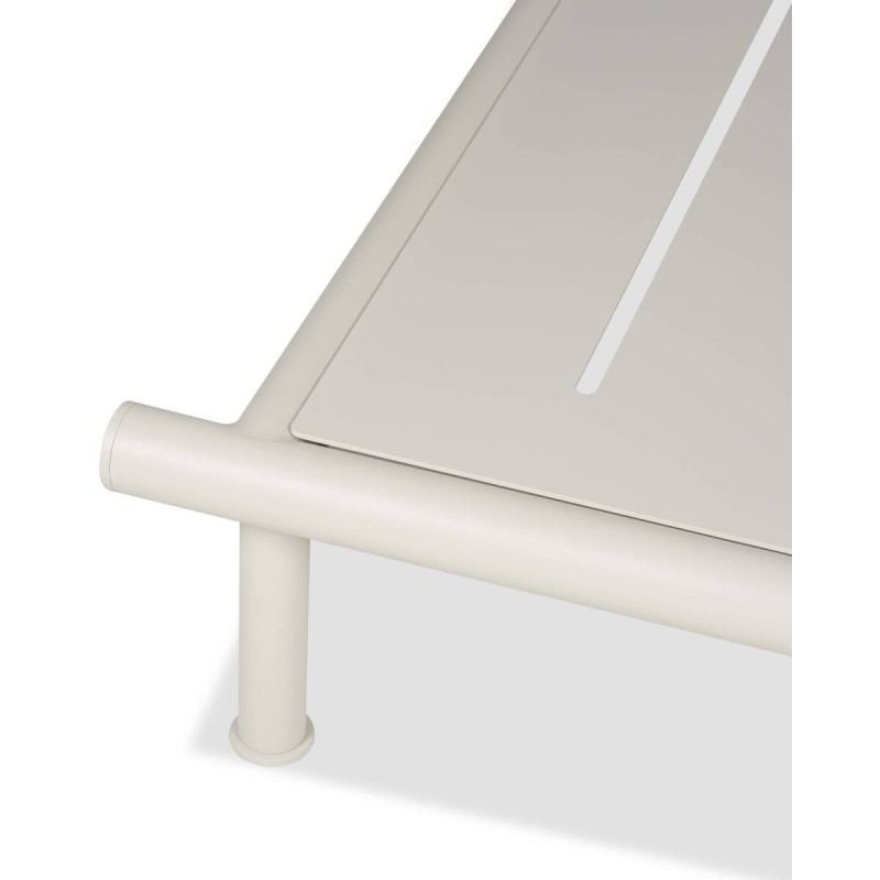 Mesa de centro de exterior alura color crema 120x80x25cm