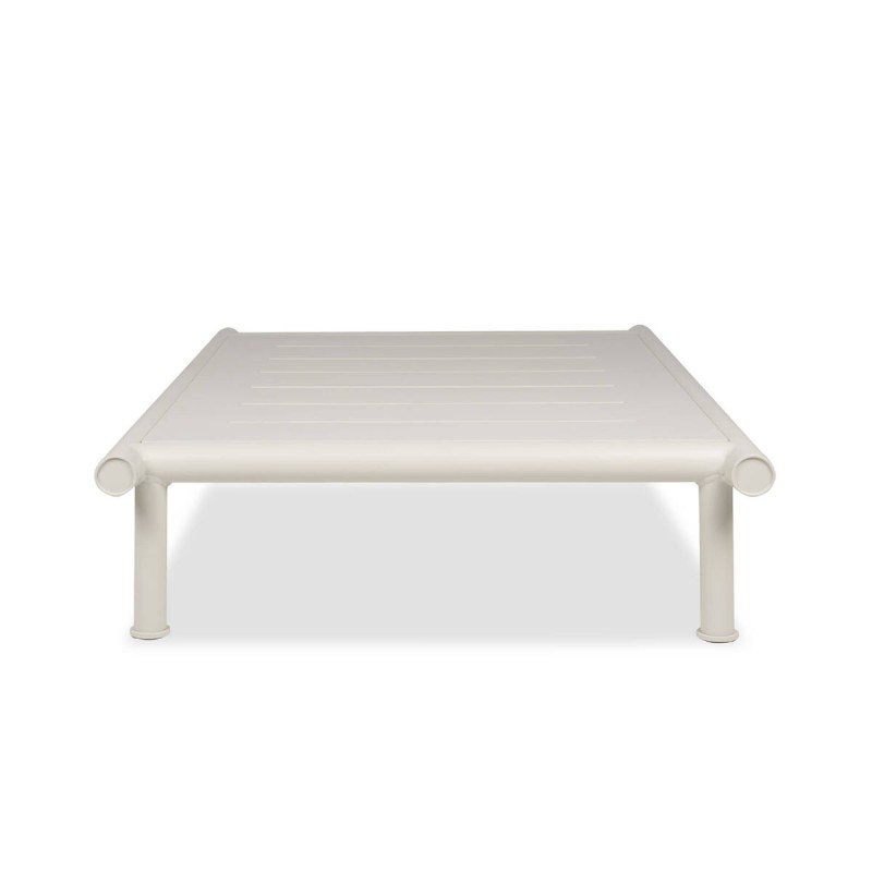 MESA DE CENTRO DE EXTERIOR ALURA COLOR CREMA 120x80x25cm
