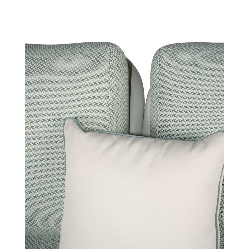 Sofa cambridge 3 plazas verde beige de aluminio crema 208x83x80cm