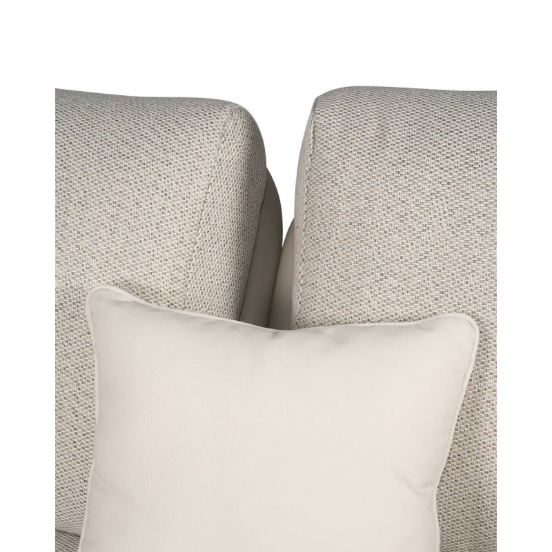 Sofa cambridge 3 plazas aluminio taupe y cuerda entrelazada 208x83x80cm