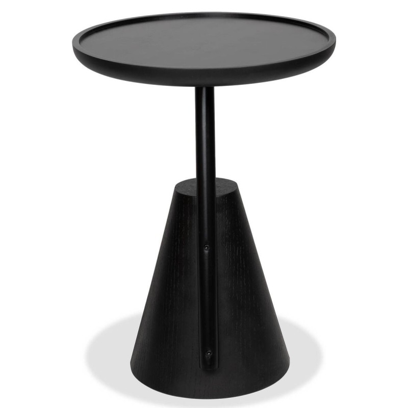 MESA AUXILIAR COVA DE CHAPA DE NOGAL MDF NEGRO 40x55cm