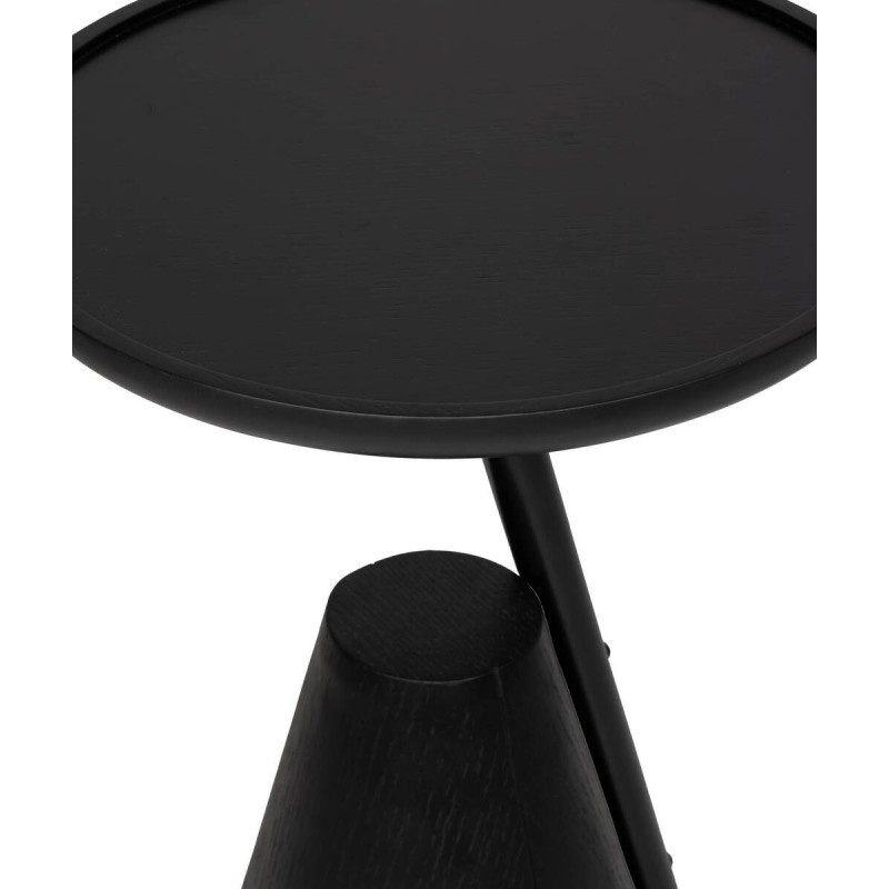 MESA AUXILIAR COVA DE CHAPA DE NOGAL MDF NEGRO 40x55cm