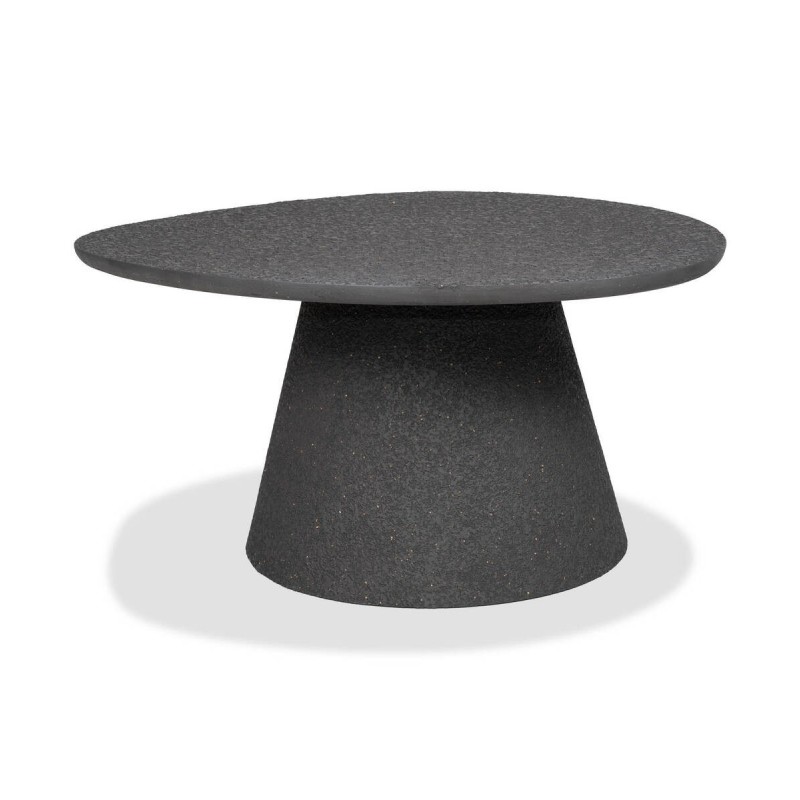Mesa de centro caliza de microcemento gris oscuro 80x42 cm