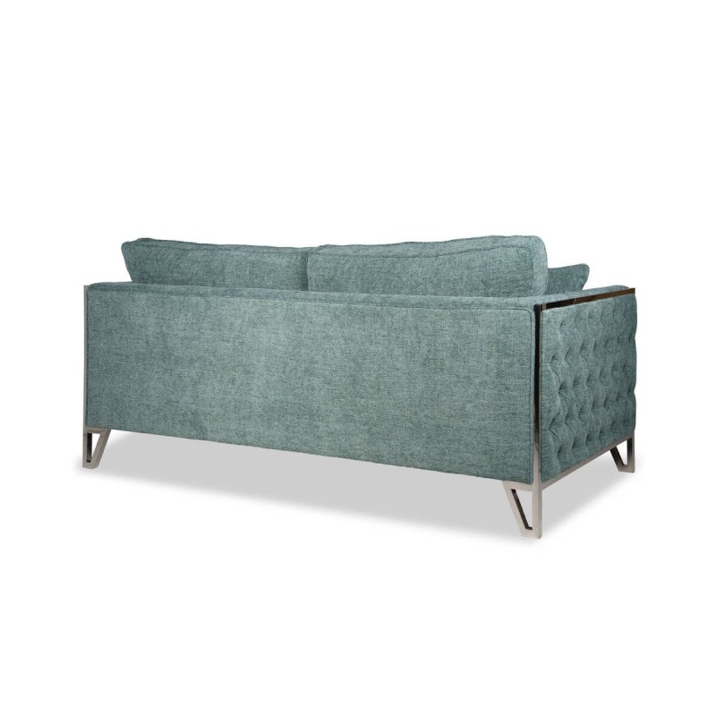 Mesa auxiliar Saita redonda de aluminio gris seda 71x45cm