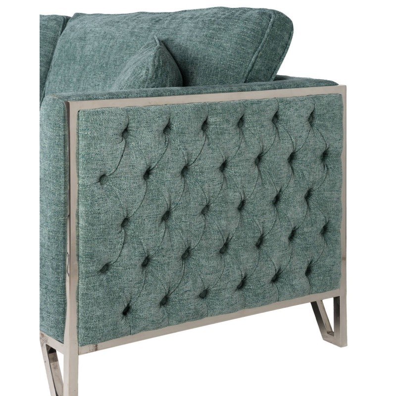 Mesa auxiliar Saita redonda de aluminio gris seda 71x45cm