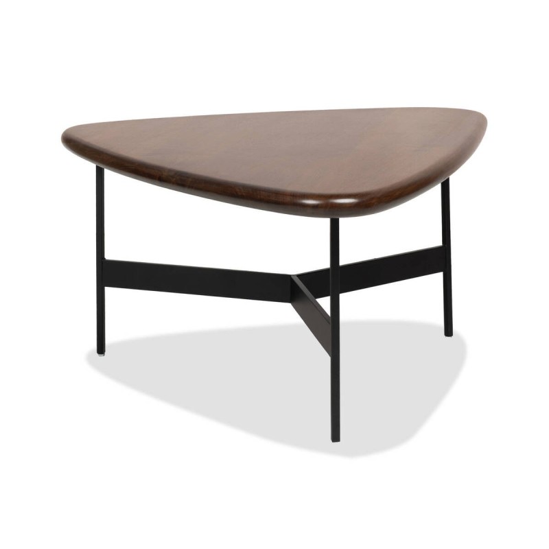 MESA DE CENTRO LURA EN MADERA WENGUÉ Y ESTRUCTURA DE HIERRO 83x60x34cm