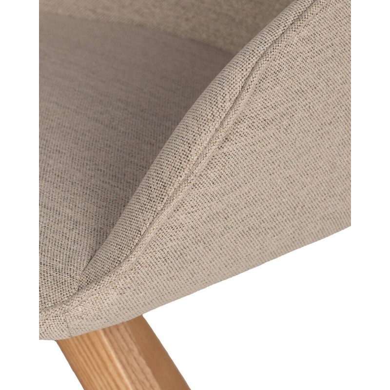 Silla giratoria swirl con patas cruzadas de fresno 61x56x87cm