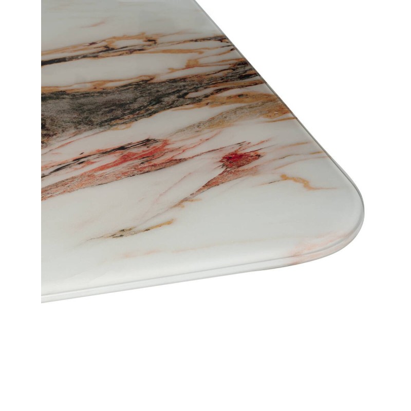 Mesa de comedor Alenza extensible con tapa de cristal 180/270x100x76cm