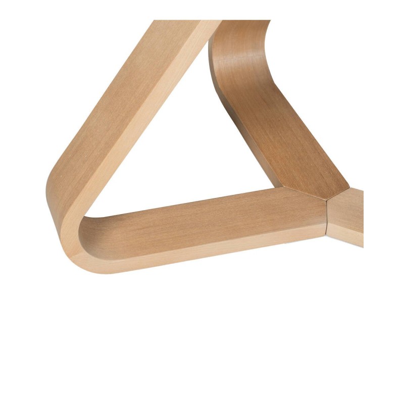 Mesa de comedor extensible Artavia cerámica efecto piedra  con pata de madera natural 180/270cm