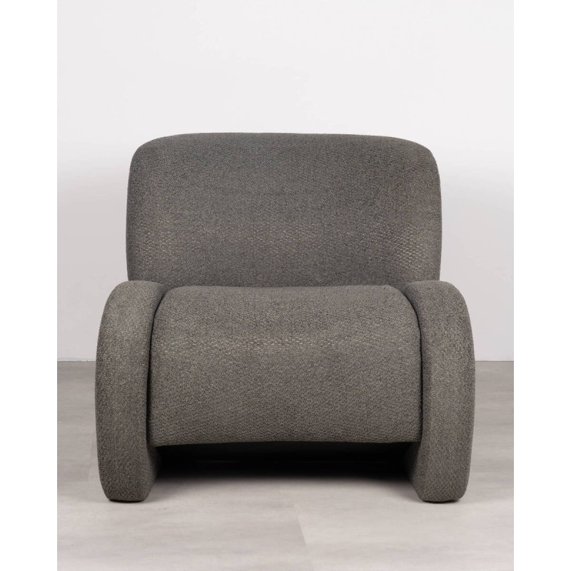 Butaca Menta dark green, comoda y moderna en tejido boucle