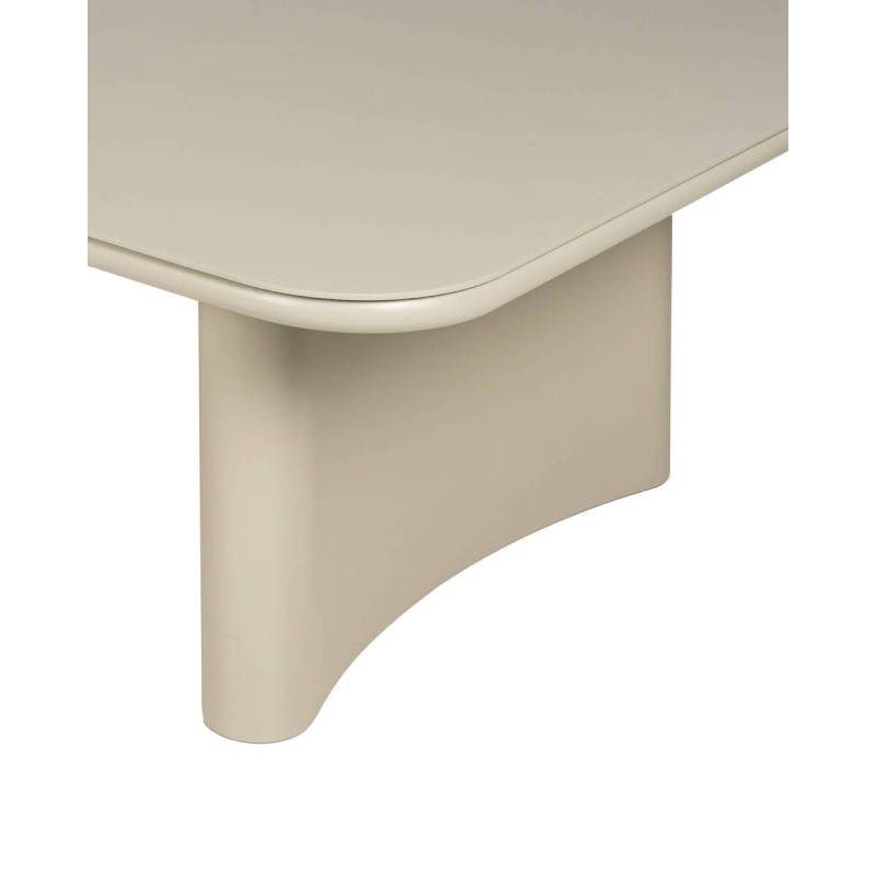 Mesa de centro Cordelia de aluminio gris 130x70x38cm