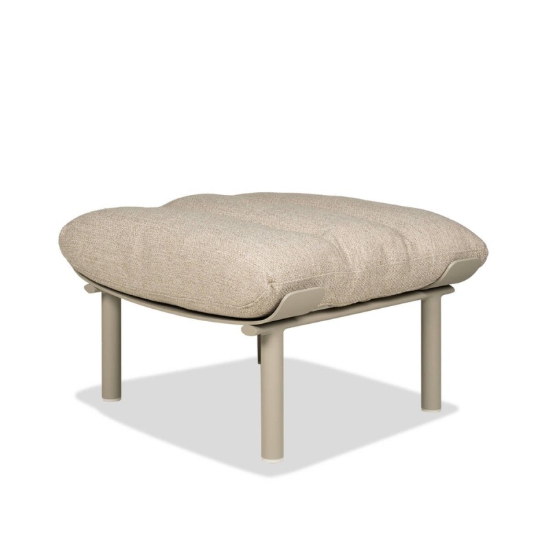 Reposapiés de exterior Arrel en aluminio y tejido Silk Grey