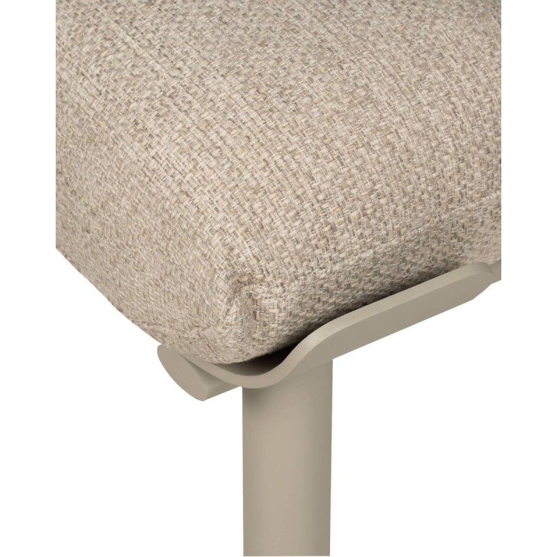 Reposapiés de exterior Arrel en aluminio y tejido Silk Grey