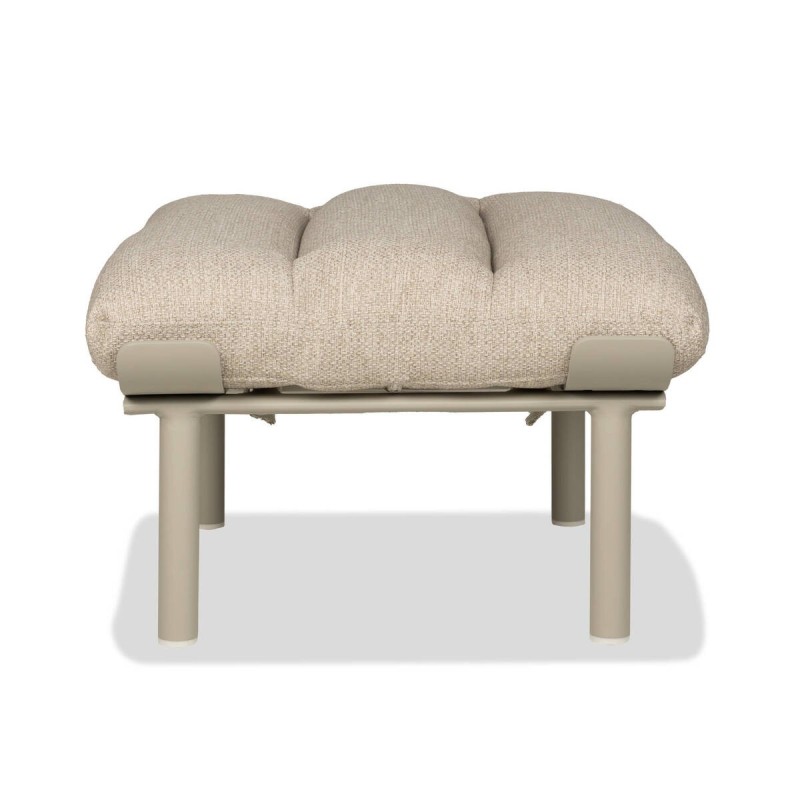 Reposapiés de exterior Arrel en aluminio y tejido Silk Grey