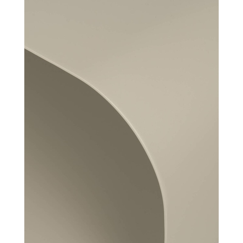 Mesa de centro estructura redonda Loop de aluminio gris seda 75x38cm