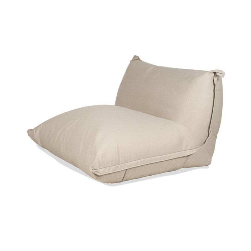 Sillón Nube lounge de exterior en tejido olefín beige 110x105x70cm