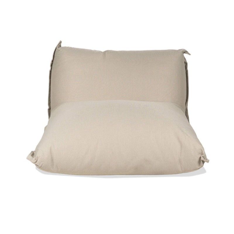 Sillón Nube lounge de exterior en tejido olefín beige 110x105x70cm