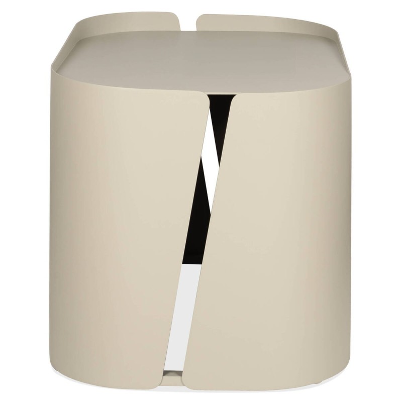 Mesa de centro rectangular Tersia de exterior en aluminio gris seda 63x47x50cm