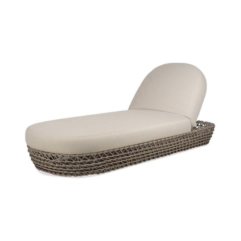 Tumbona Marmol larga de exterior aluminio y cuerda 203x81x36 cm