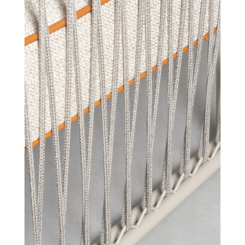 Sofá exterior Riva Mocha 3 Plazas en acero y cuerda