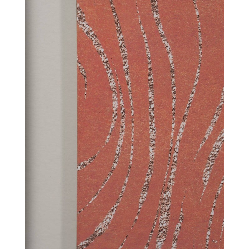 CUADRO ABSTRACTO ONDAS Y TONOS PASTEL CON MARCO NEGRO 85x111cm