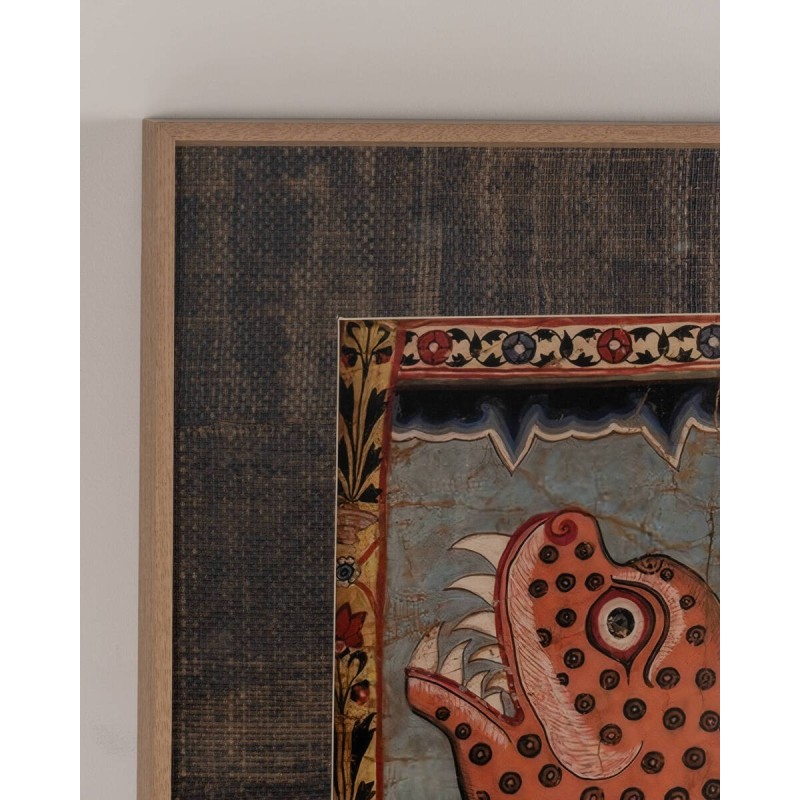 Cuadro decorativo arte oriental tigre y jinete 100x100cm