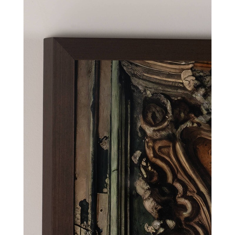 Cuadro decorativo con tigre en puerta verde 100x120 cm