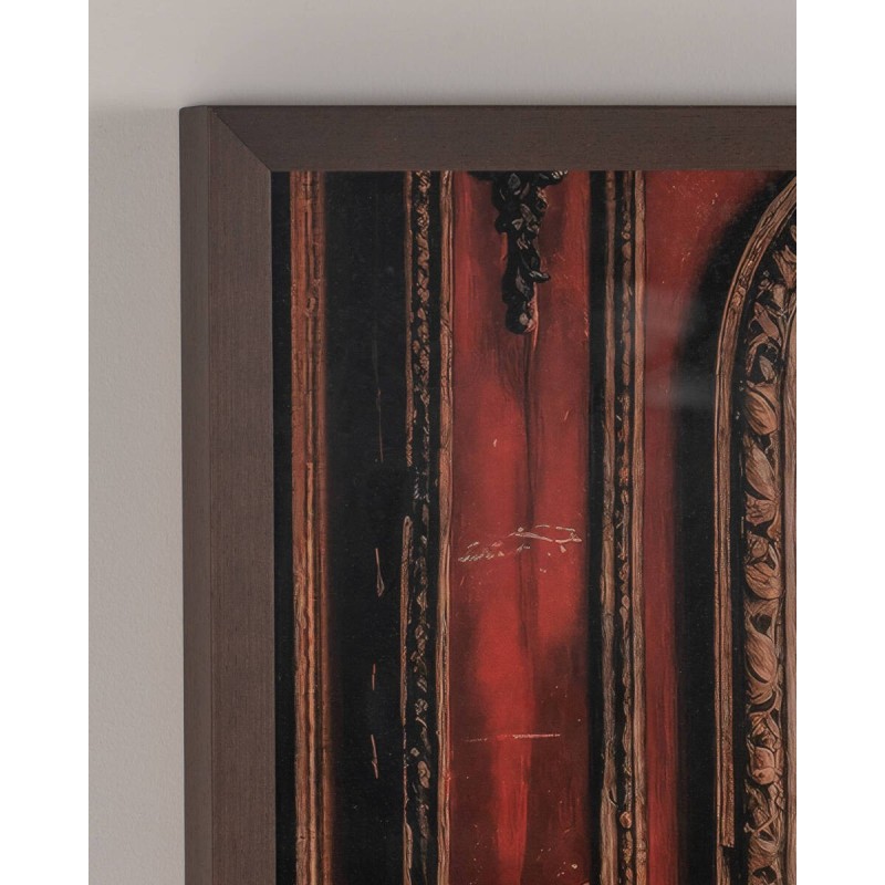 Cuadro con guepardo frente a puerta clásica 100x120cm